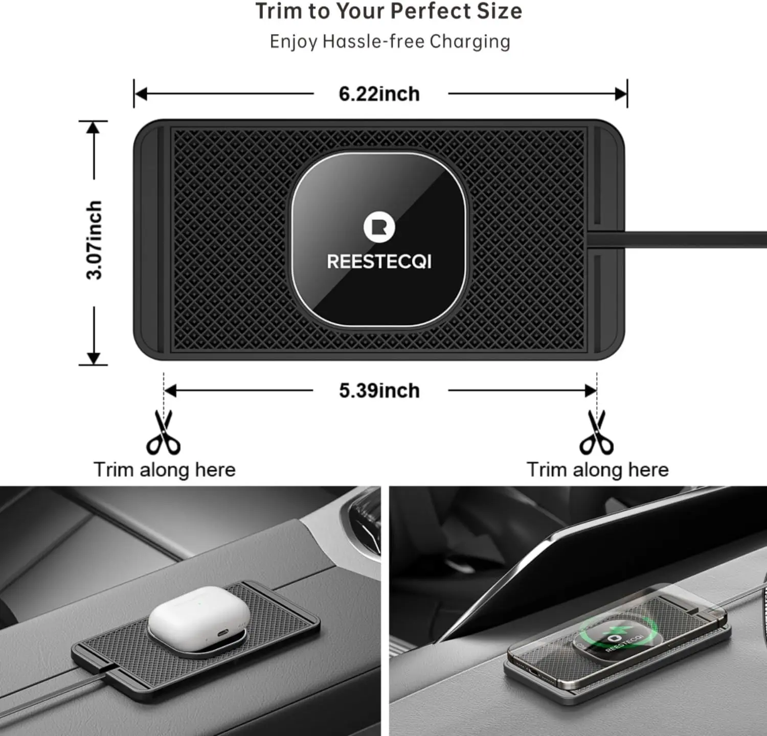 Magnetic Wireless Car Charger 15W for iPhone 17/16/15/14/13/12 & AirPods, Non-Slip Type C, 40W Charger, 30CM Cable Magnetic Wireless Car Charger 15W for iPhone 17/16/15/14/13/12 & AirPods, Non-Slip Type C, 40W Charger, 30CM Cable